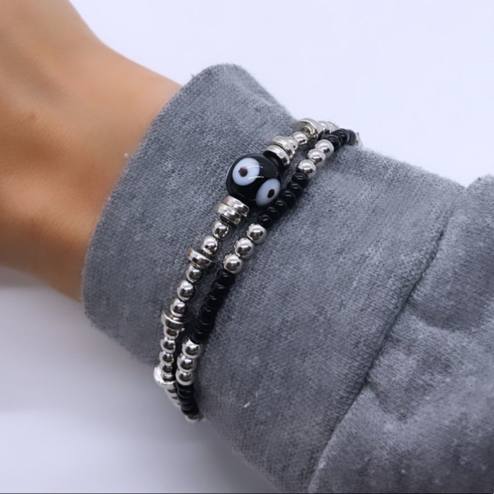 NWT Wool + Pepper Co. B&S Bracelet Stack (2)